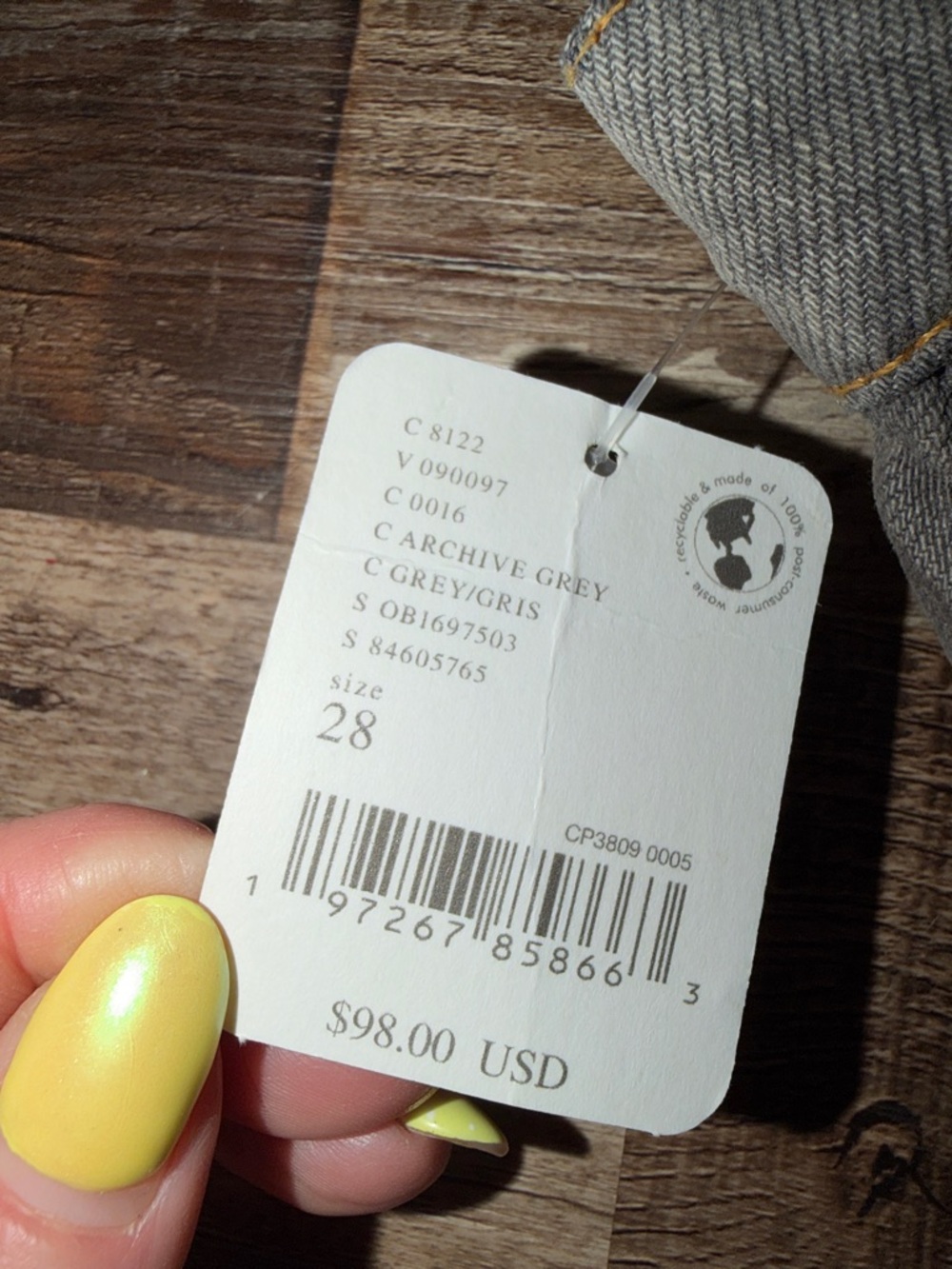 We The Free Washed Gray Cropped Wide-Leg Jeans - Picture 4 of 6